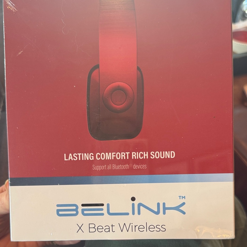 X Beat Wireless On-Ear Headphones - Red